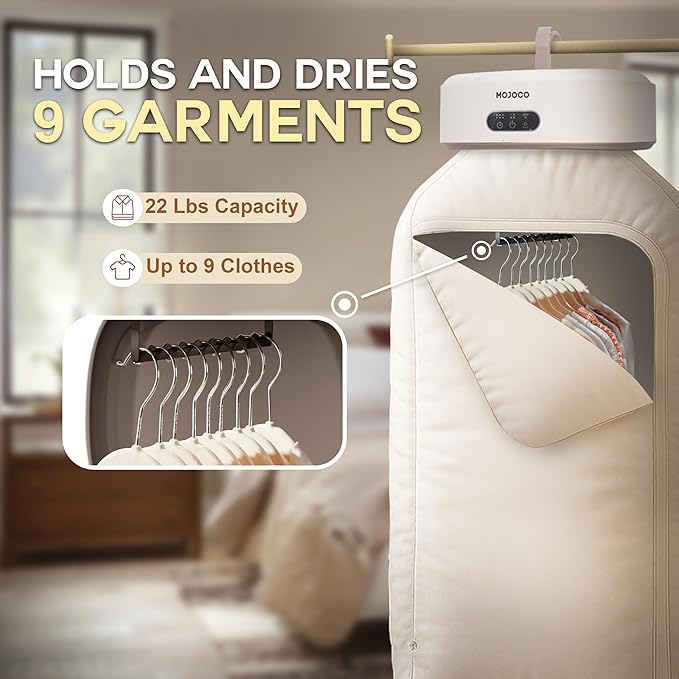 Mojoco Portable Clothes Dryer with Fast Drying Technology and UV Cleansing - Compact Dryer Machine
