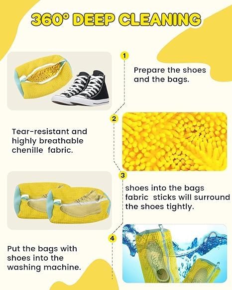 Shoe wash bag
