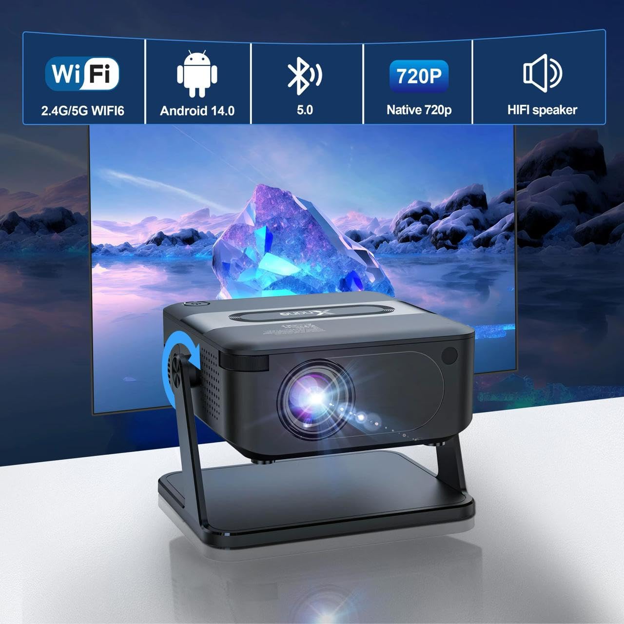 XNANO Smart Mini Projector with Android